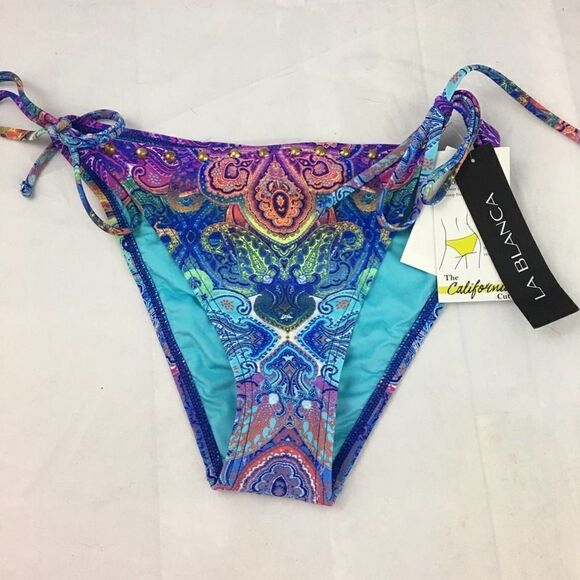 La Blanca Boho Tie Bikini Bottoms Size Large - Picture 2 of 8